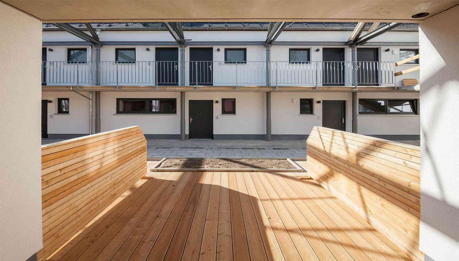 Sheddachhalle, Umbau, Reihenhäuser, Townhouses