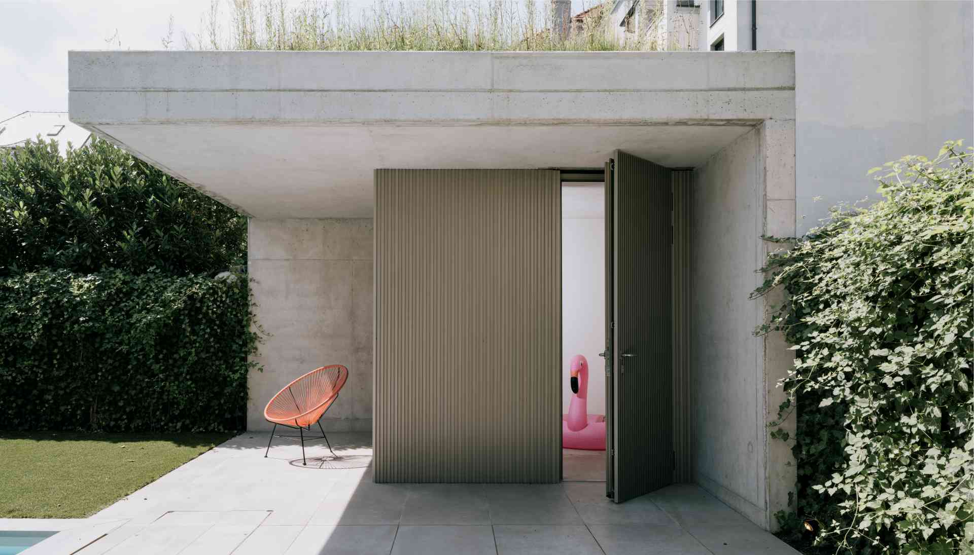 Einfamilienhaus, Bauhausstil, Pool, Poolhaus, Architekt München,