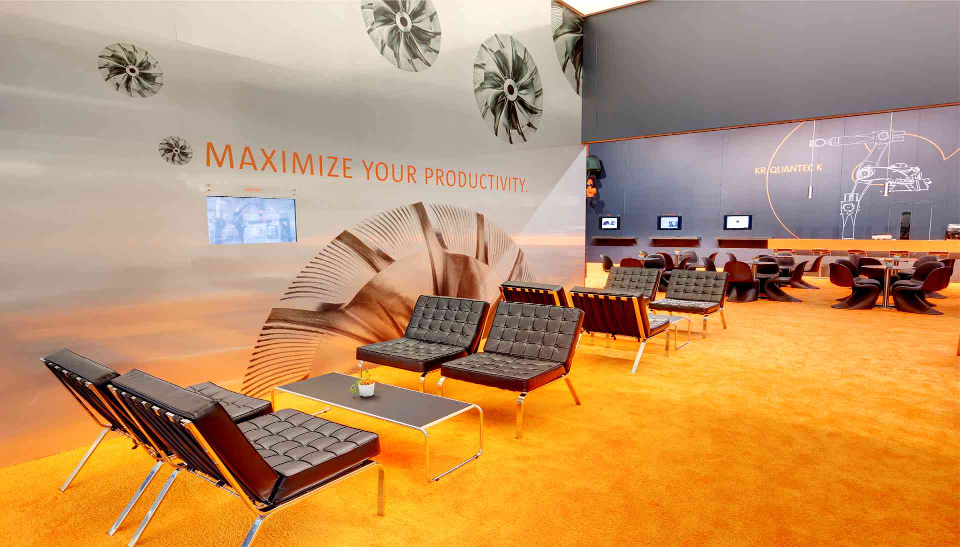 MESSESTAND, INNENARCHITEKTUR, EVENTDESIGN, EMO, MIES VAN DER ROHE Sessel