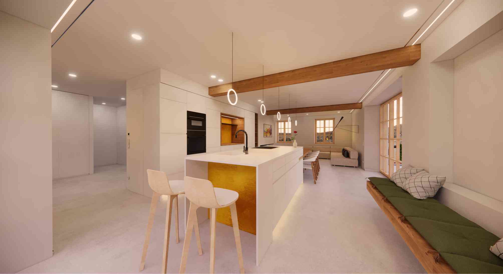 Innenarchitektur, Lichtkonzept, Generalsanierung, Küchendesign, Architekt, Tegernsee