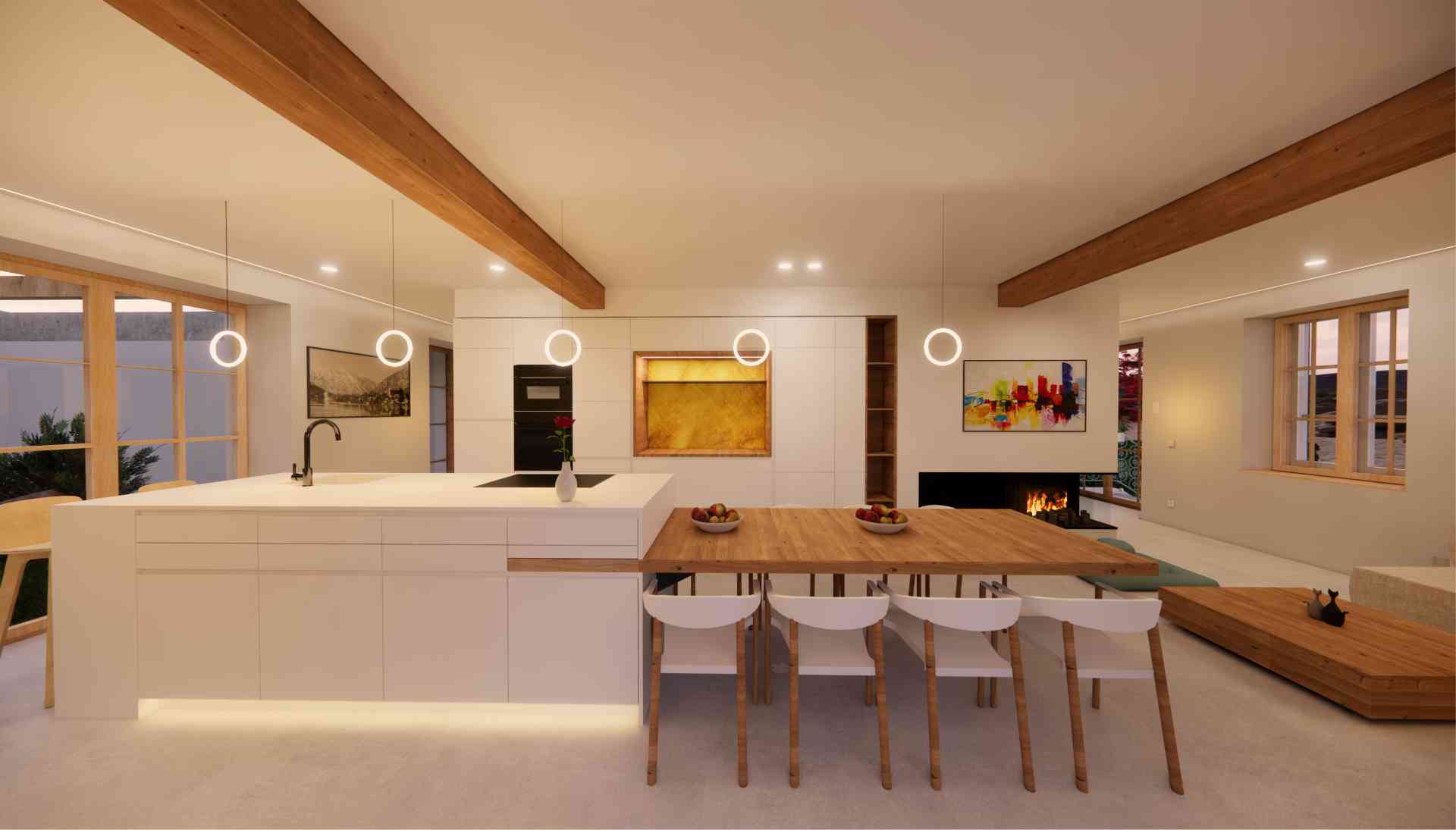 Innenarchitektur, Lichtkonzept, Generalsanierung, Küchendesign, Architekt, Tegernsee