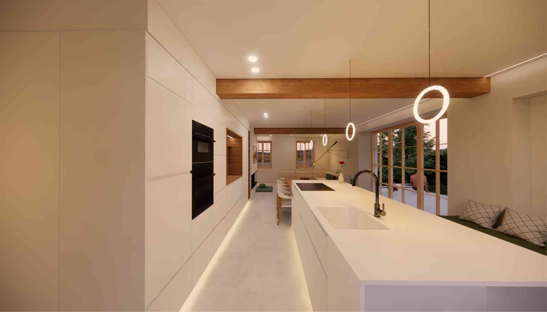 Innenarchitektur, Lichtkonzept, Generalsanierung, Küchendesign, Architekt, Tegernsee